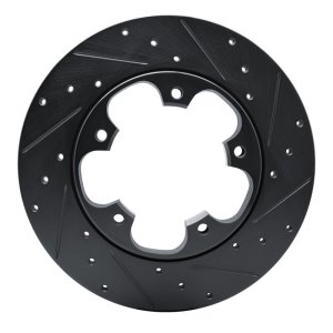 Ford Transit-150 Brake Rotor (1) - Rear Right - R1 Concepts - Drilled & Slotted - Black - `15-`25